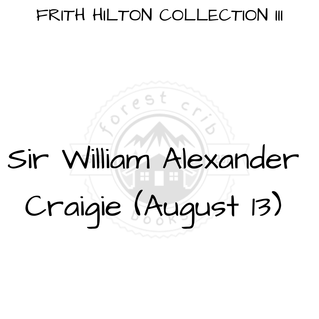 Illustration for Sir William Alexander Craigie (August 13)
